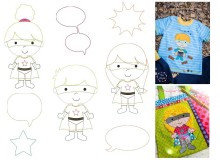 Stickserie - Kleine Superhelden Fransenappli